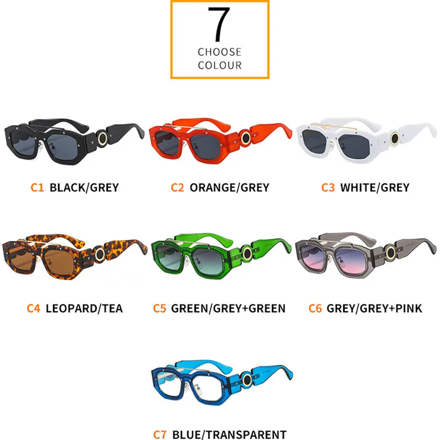 2022 Fashion Mens Sun Brand Irregular Square Small Frame Women'S Sun Glasses Retro Driving Trend Shades UV400_voghion.com