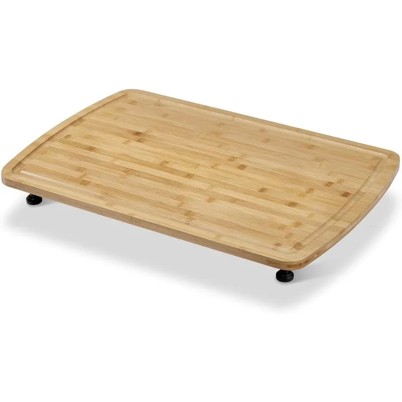 

30" x 20" Noodle Board Stove Cover with Removable Legs, Countertop Bamboo Cutting Board,
