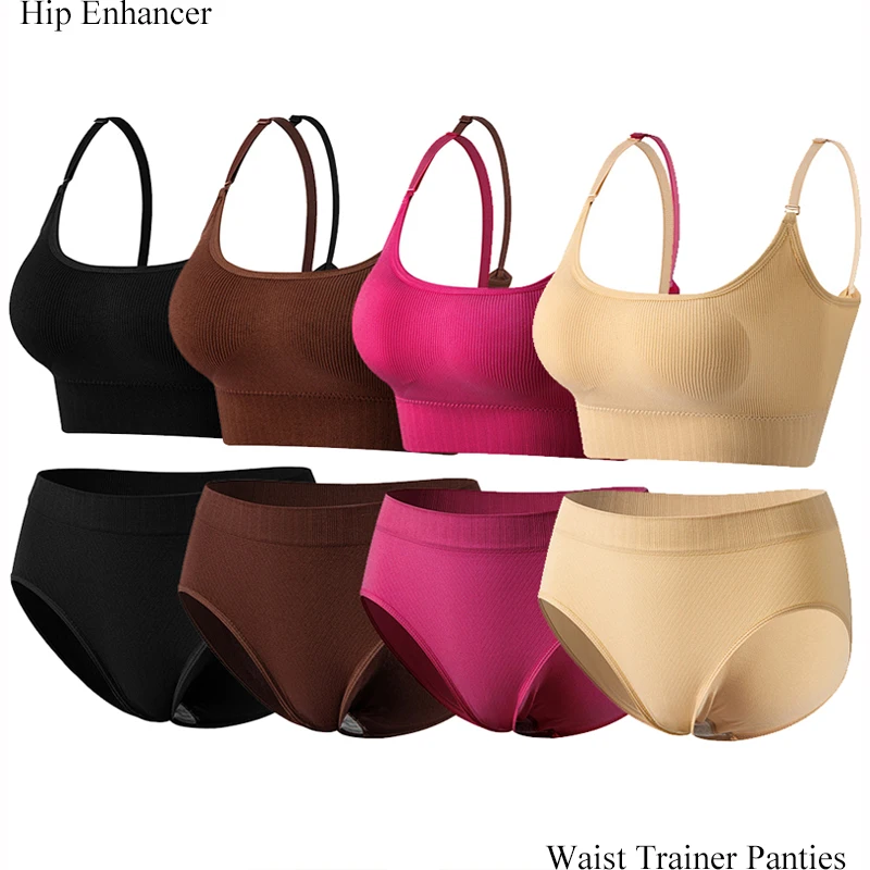 

Seamless Bra Set Sexy Underpants 2 pcs Women Underwear Wire Free Bra Comfy Bralette Brassiere Candy Colors Lingerie Set