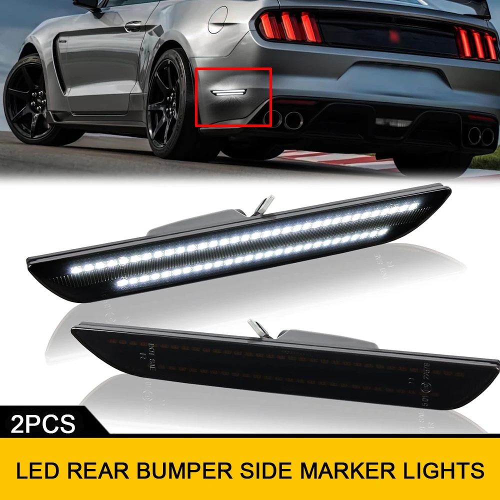 

2 шт., задние боковые габаритные огни, указатели поворота для Ford Mustang 2015-2023, OEM # светодиодный, автомобильные аксессуары