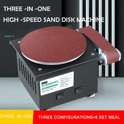 Mini Electric Belt Sander DIY High-Speed Sand Disc Machine Multifunction Desktop Grinding Machine Polishing woodworking tool