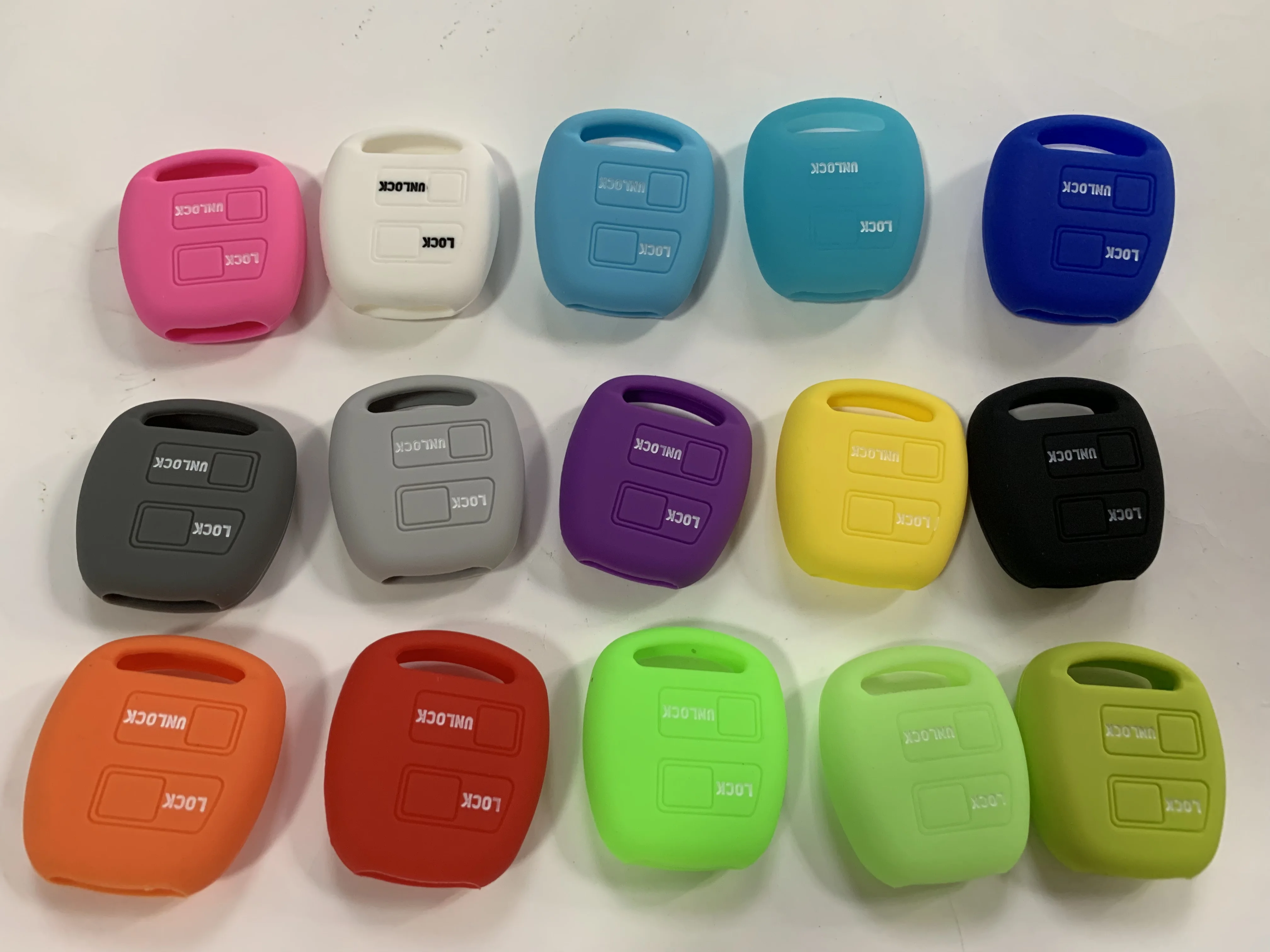 Silicone Key Car Cover Set Case Soft For Toyota 4Runner Corolla RAV4 Camry For Lexus RX LS GX SC 2 BTN Button Remote Shell Blank