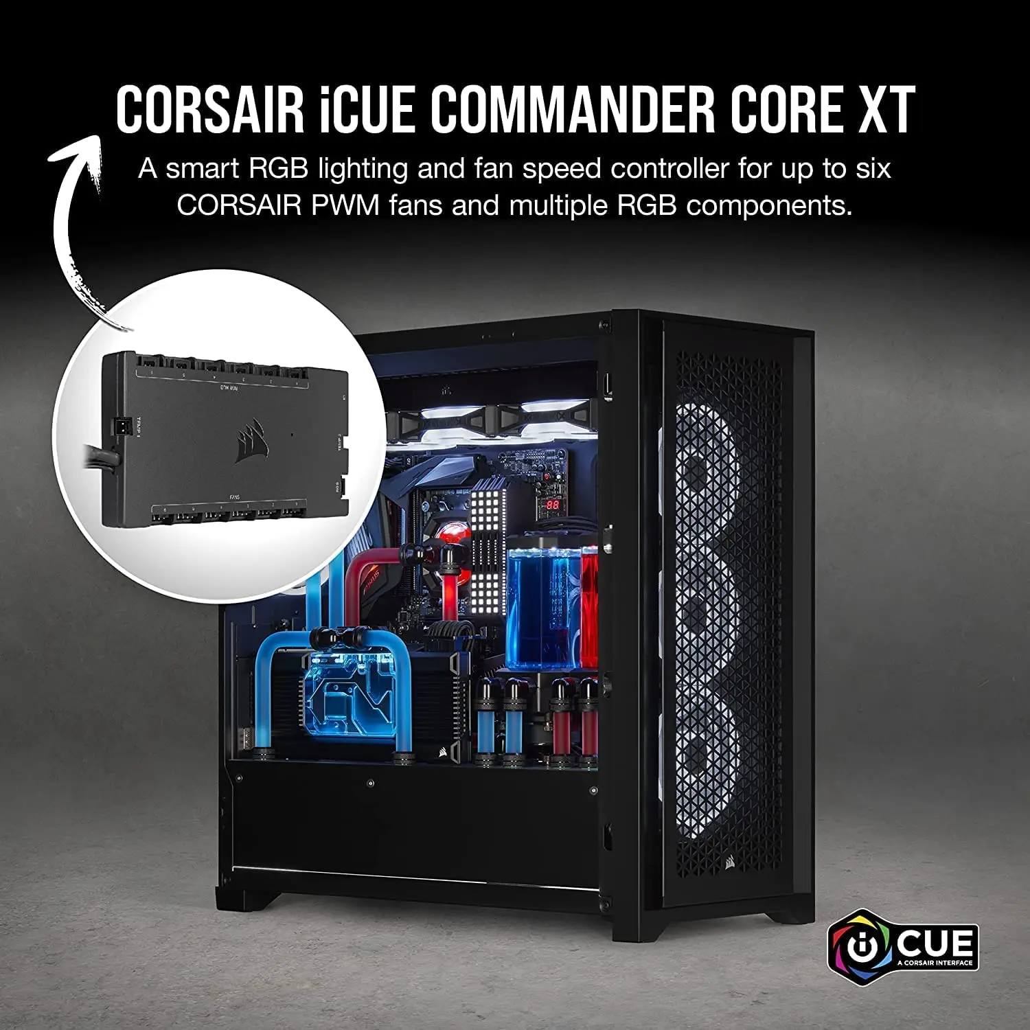 未使用品！ CORSAIR iCUE COMMANDER PRO Corsair Commander Core RGB, PWM FAN And PUMP Controller iCUE