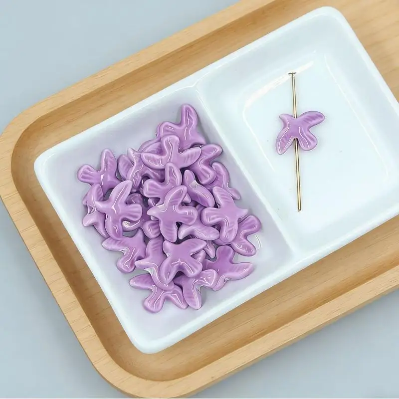 10 Stück Keramikperlen in Vogelform für DIY-Schmuckzubehör, Friedenstauben-Anhänger, kreatives Basteln für die Herstellung von Armbändern und Halsketten – Detail 6