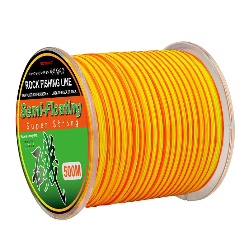 Colorful Semi-Floating Monofilament Nylon Fishing Line - 500m