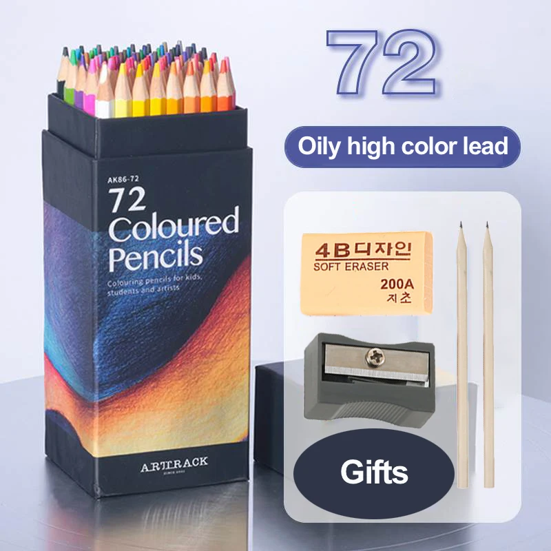 12/24/48/72 Colors Color pencil DIY set includes: Wooden Color