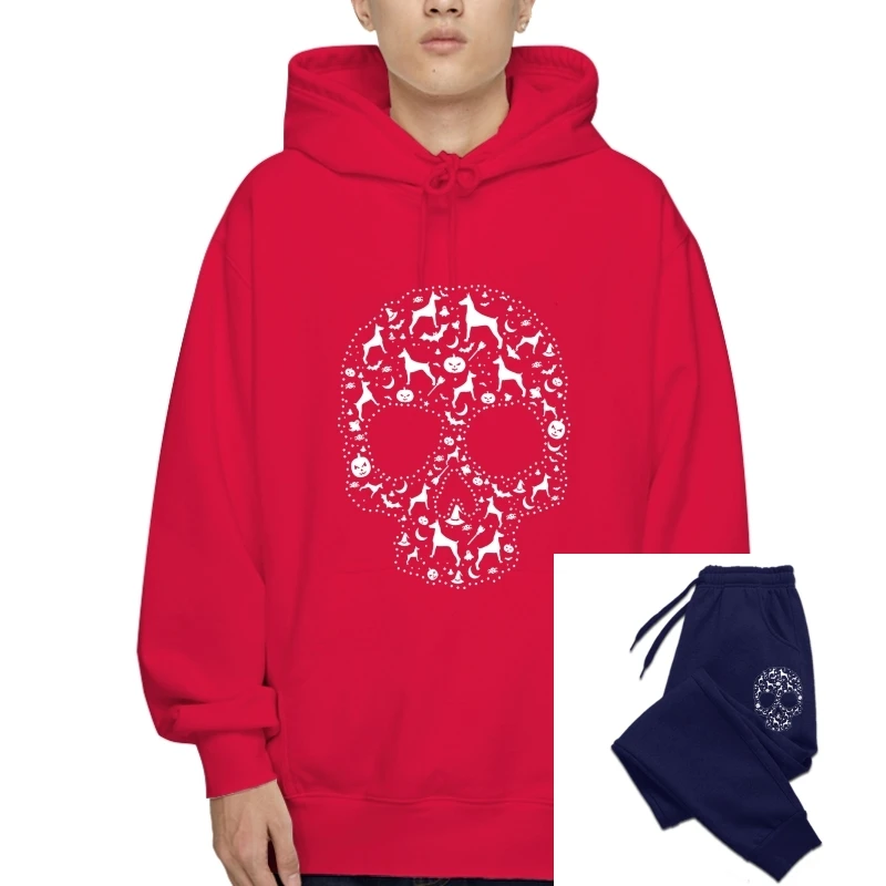 

Great Discount Cotton Sweatshirt Hoodie 100% Cotton Crew Neck Pooch Sugar Skull Pullover Cute Doberman Dog Pullover