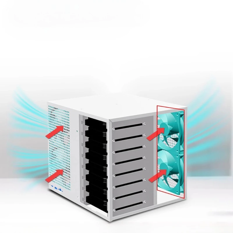 Sagittarius 8-disk NAS Chassis ATX Power Supply MATX Motherboard