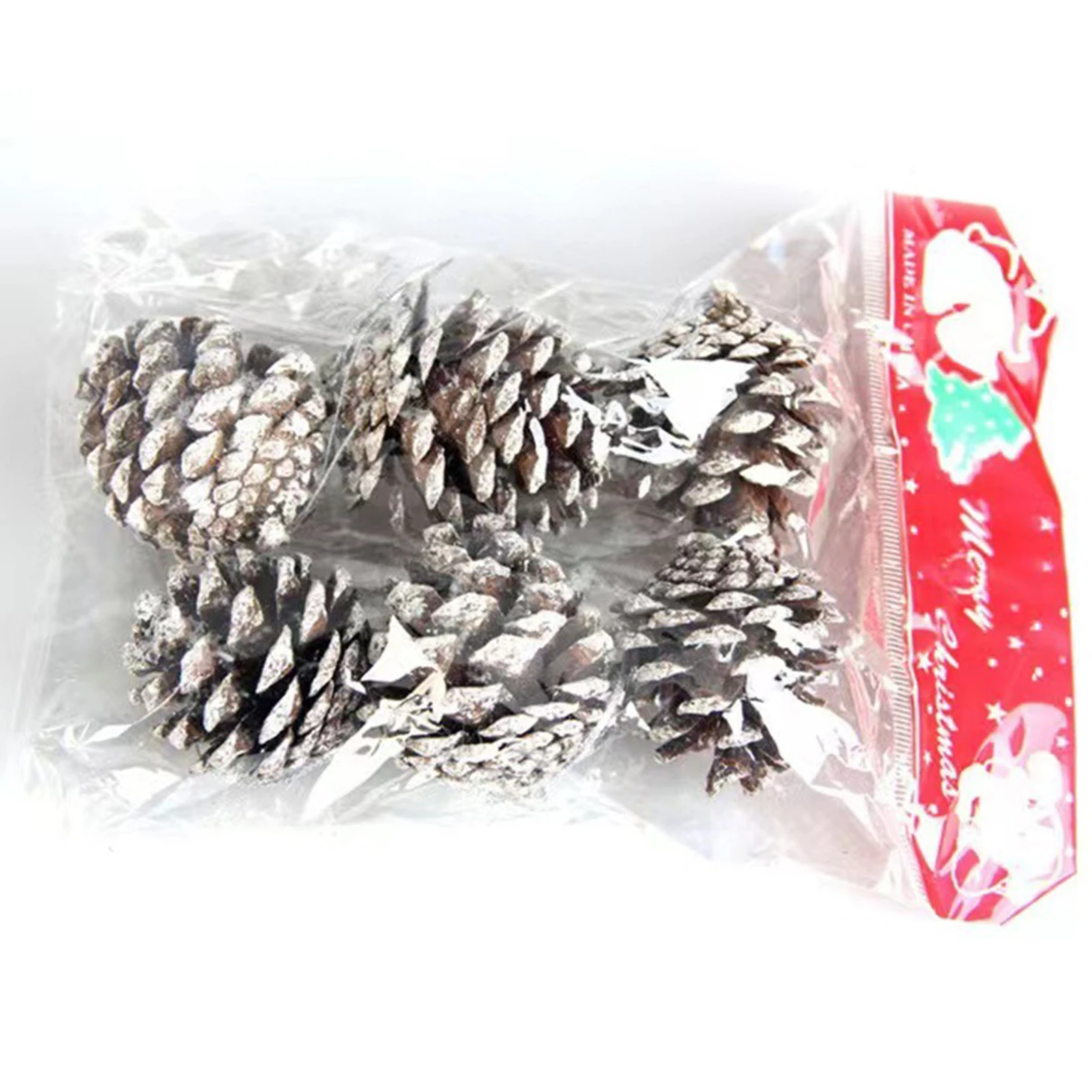 

6pcs Christmas Natural Pine Cone Fake Plant Artificial Pinecone For Xmas New Year Home Decor DIY Craft Gift Xmas Tree Decoration