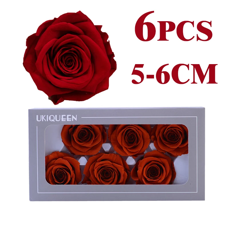 

6 шт., декоративные розы, 5-6 см