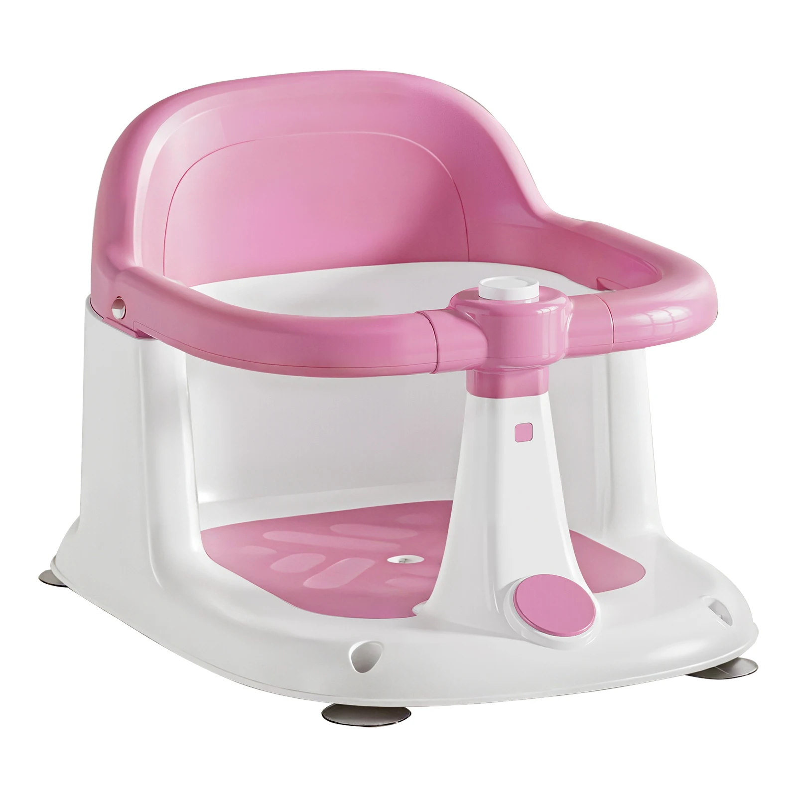 Upright Baby Bath Seat (6-24 Months) with Rotatable 360° Guardrail,