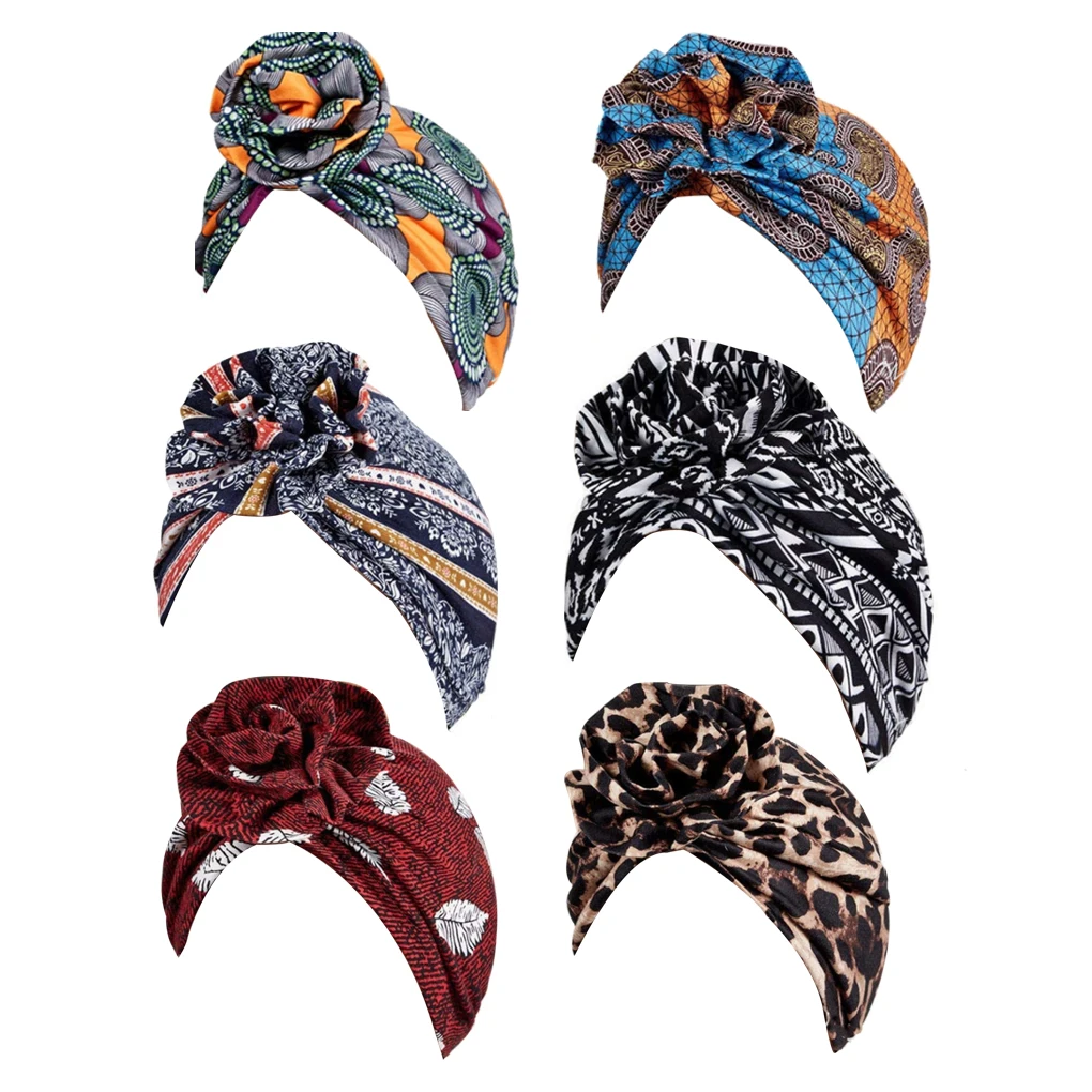 

Pack of 1 African Turban Flower Pattern Attractive Headwraps Head Cover