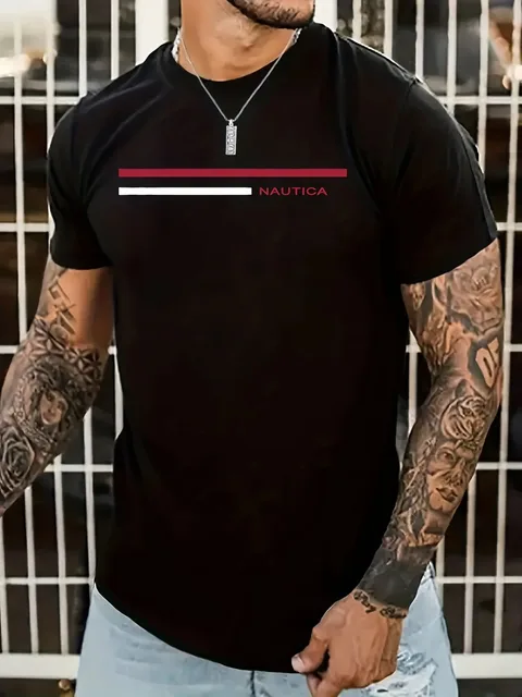T-shirt Masculina de Verão 100% Algodão