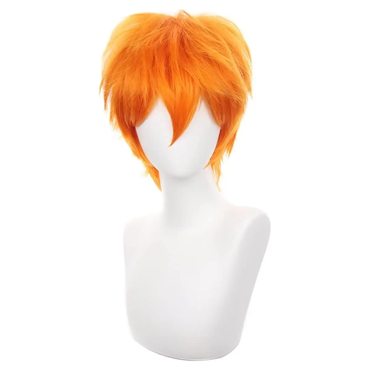 Grüne Cosplay-Perücke, kurz, stachelig, flauschig, hitzebeständig, geschichtet, Kunsthaar, für Männer und Frauen, Halloween-Party-Perücke – Detail 26