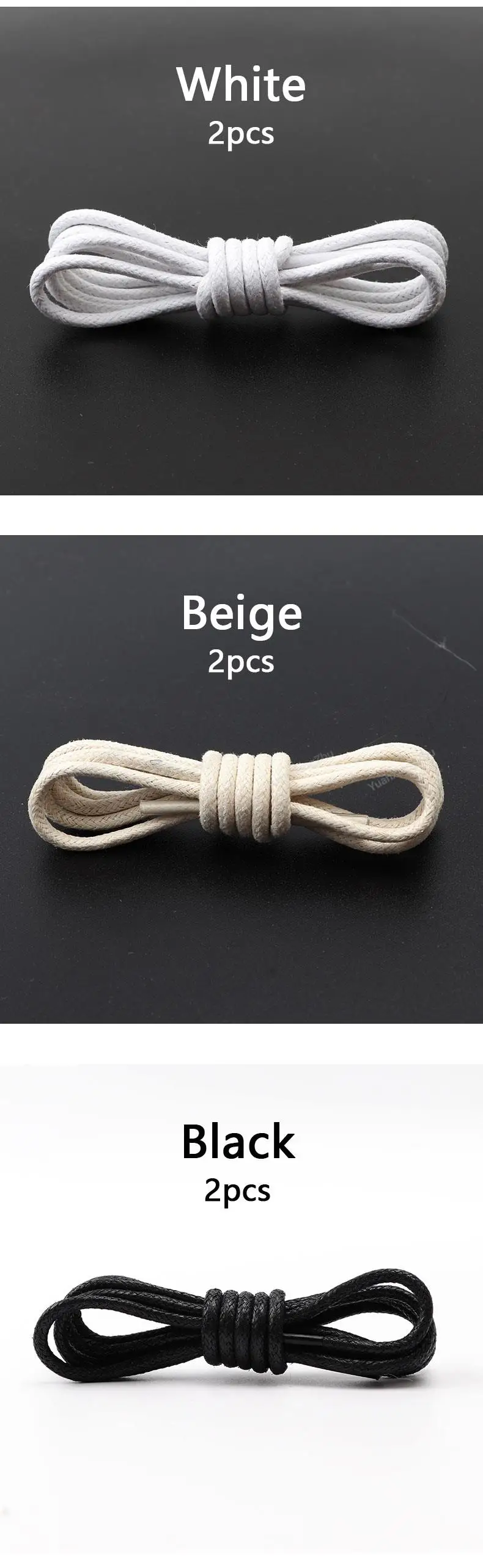 Gewachste Schnürsenkel aus Baumwolle, runde Oxford-Schnürsenkel, Stiefelschnürsenkel für Schuhe, wasserdichte Lederschnürsenkel, 60/80/100/120/140/180 cm, 1 Paar – Detail 18