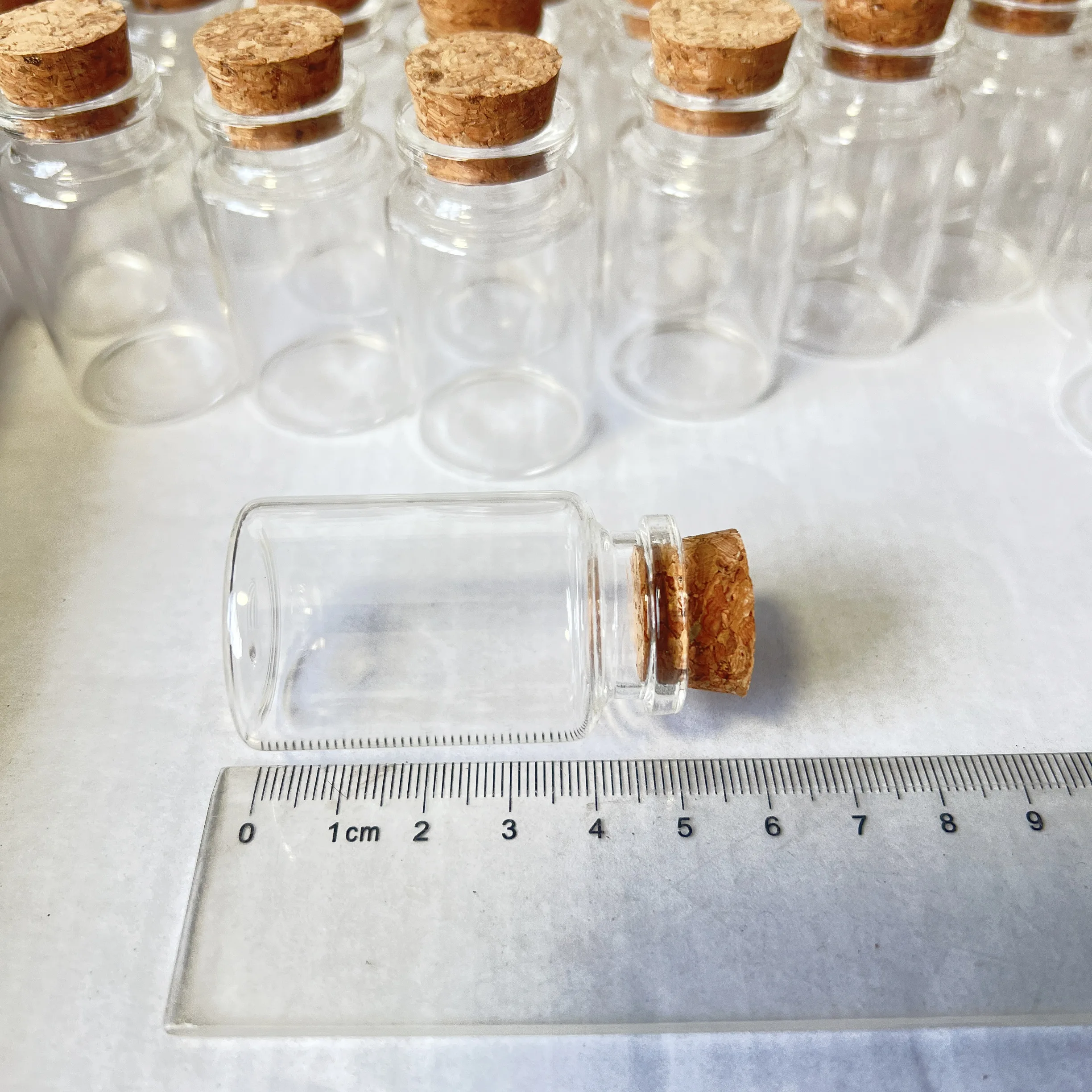 15/36/48 pcs 30x50mm 20ml Glass Bottles Cork Stopper Tiny Jars Clear Mini Containers DIY Wedding Favors Wishing Bottles Storage 3