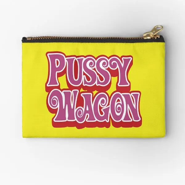 Pussy Wagon Double Logo Zipper Pouches Bag Socks Pure Storage Men Key Wallet Underwear Packaging Cosmetico Women Small Money