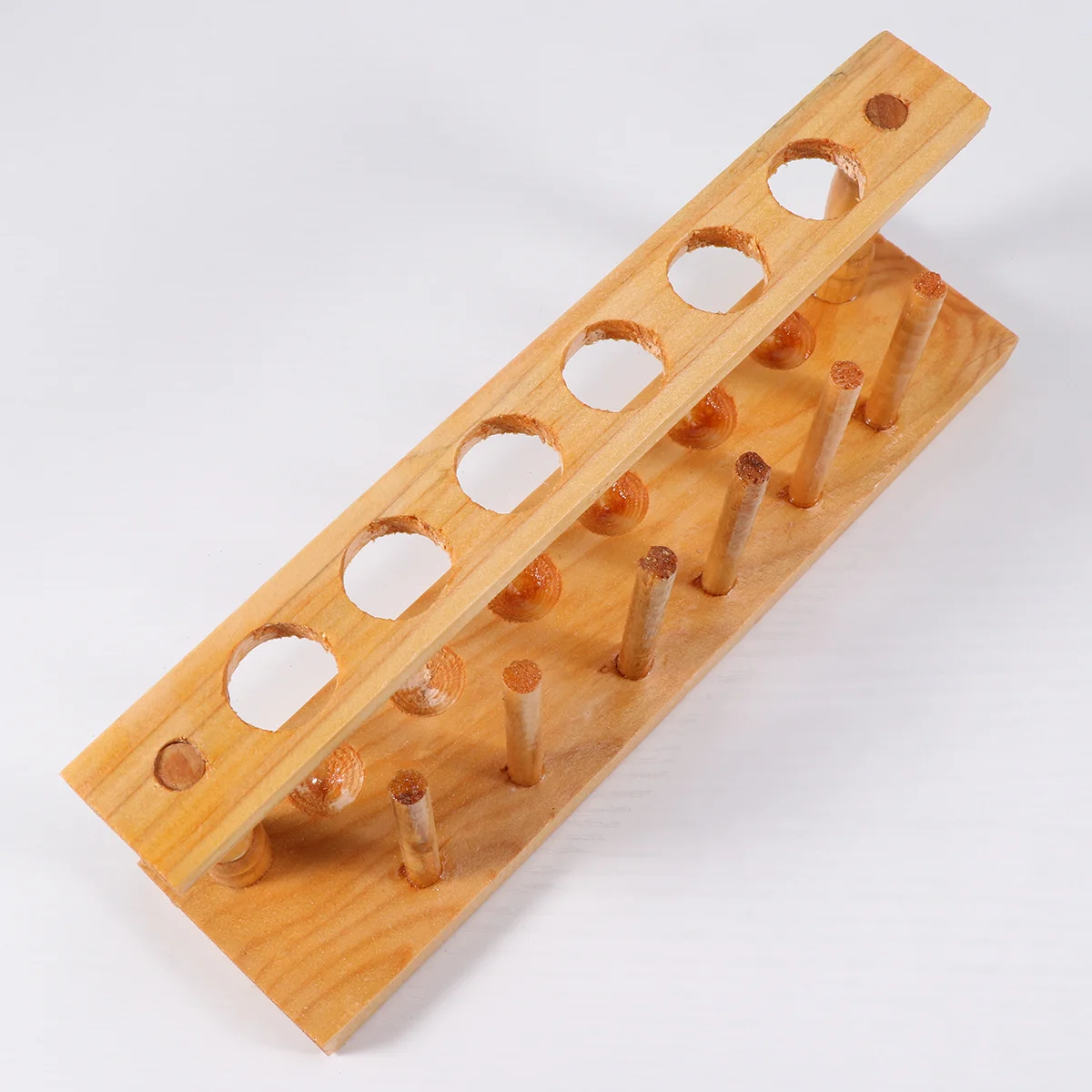 

6- Slot Test Tubes With Lids, Wooden Test Tubes With Lids Holder, Test Tubes With Lids with 6 Drying, Test Tube Storage
