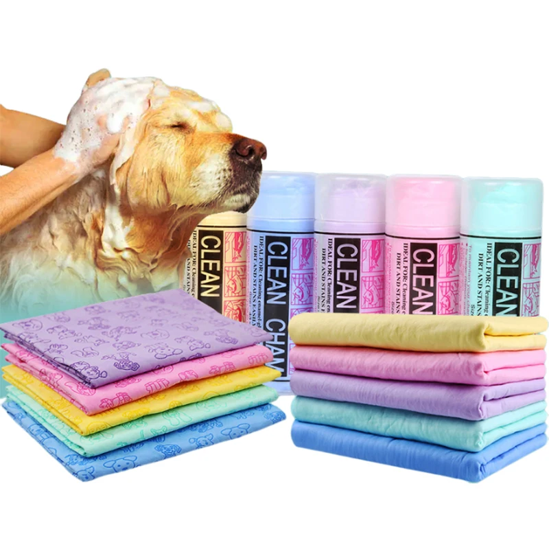 

Pet Absorbent Towel Quick Drying High Water Absorption Cat Dog Bath Towels Cleaning Multifunctional Deerskin Scarf Pets Supplies