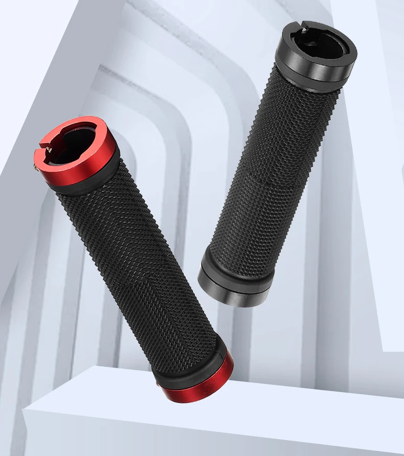 Description Picture 6 of itemBicycle Handbar Grips with 1Pair Alluminium Alloy End Plugs,Rubber, Non-slip,Bilateral Lock Cycling