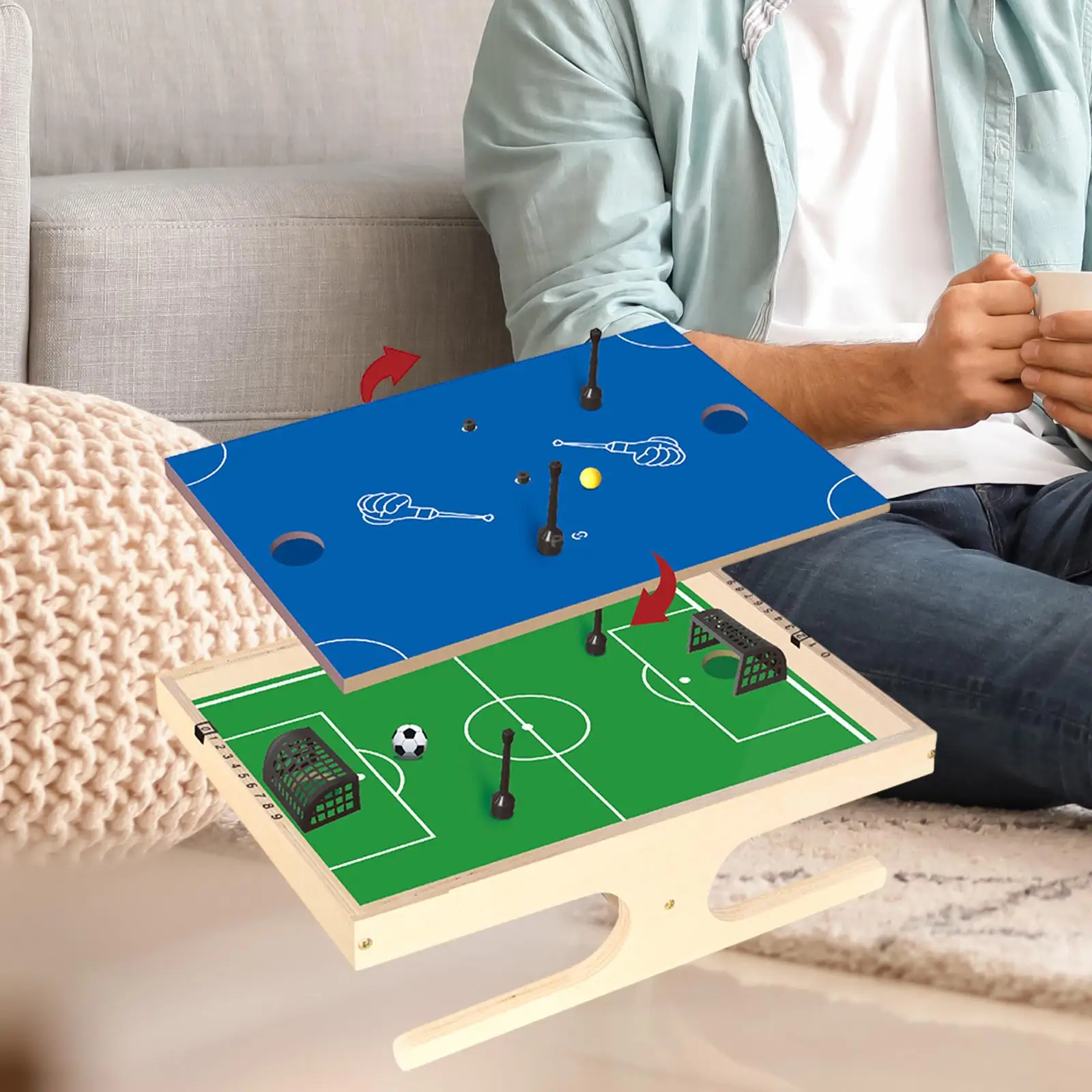 Magnetic Ball Tabletop Board Game Portable for Indoor Game Mini Table Soccer for Children Entertainment Kids Adults Family