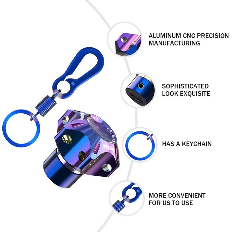 Motorcycle Key Head Motorcycle Key Head Universal CNC Modified Burnt Titanium Key Head Accessories Racing Boat Hexagonal Burnt Titanium