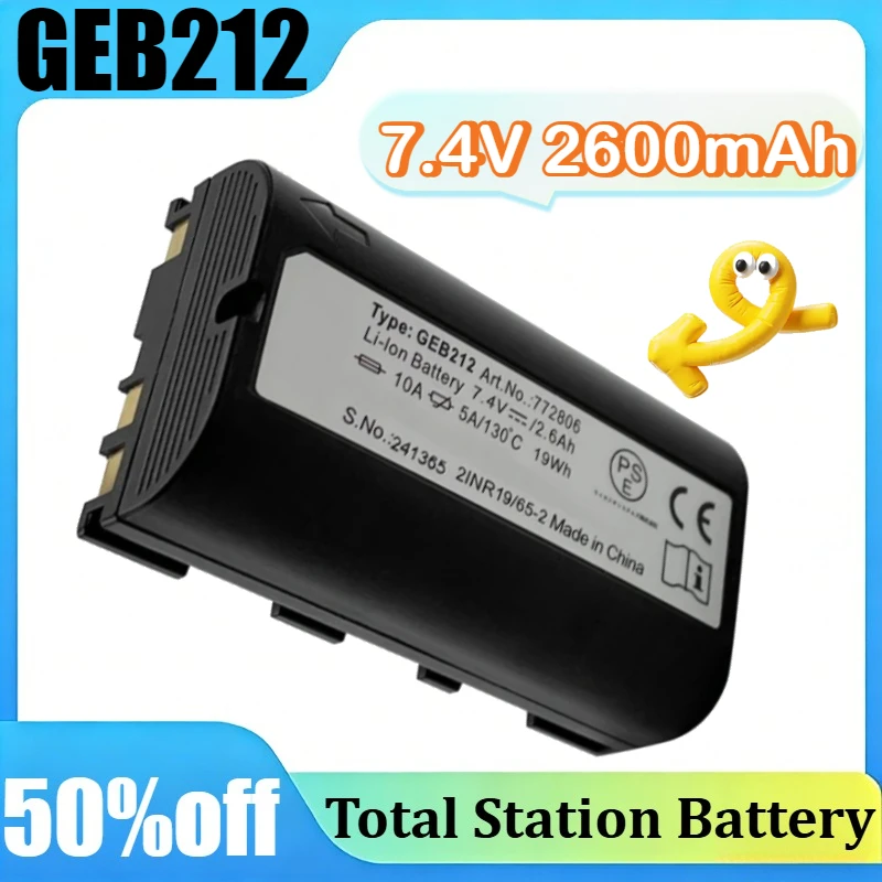 GEB212 for LEICA TPS1200 Series Total Stations / 900 Series GPS Battery 7.4V 260