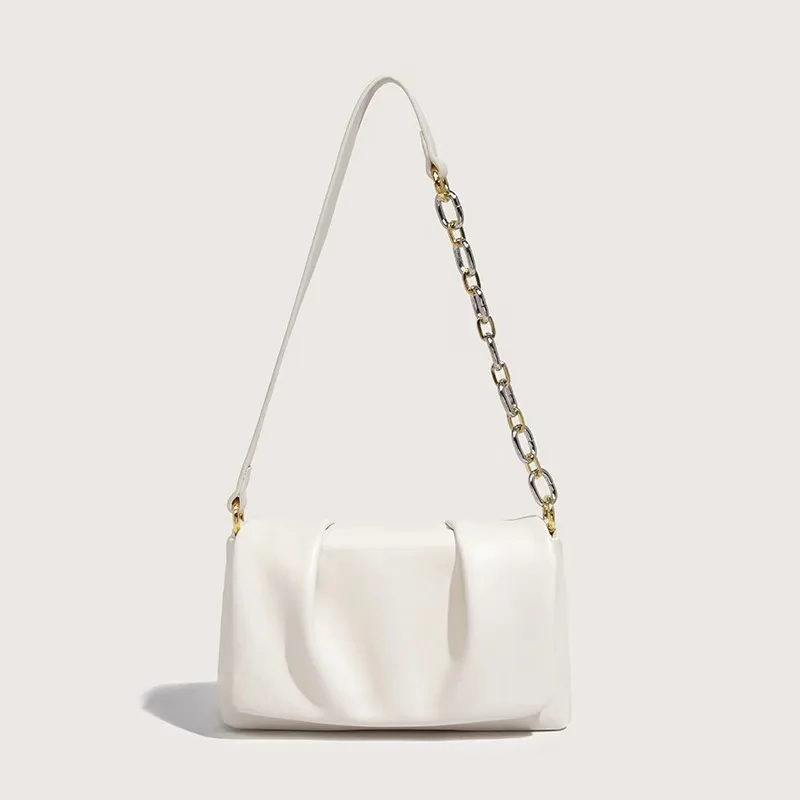 

Trend niche design pleated cloud bag high-end fashion simple shoulder bag popular versatile small square bag armpit bag