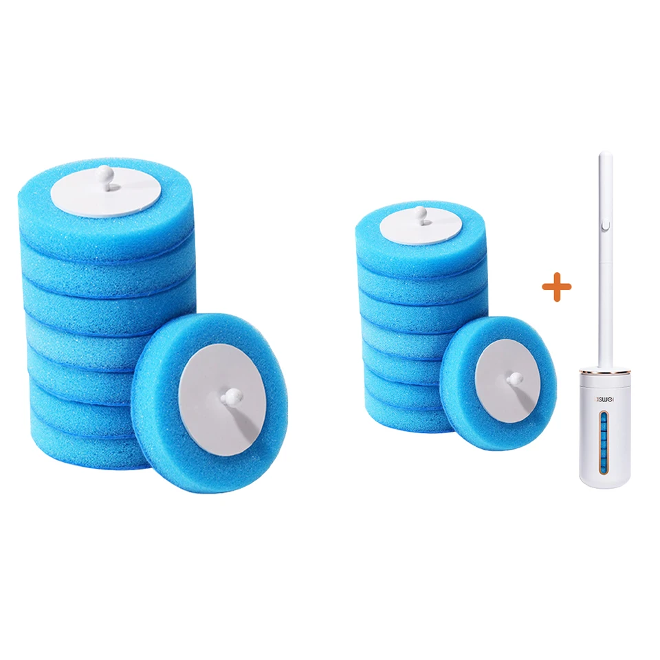 Ergonomic Disposable Toilet Bowl Cleaner Brush Set