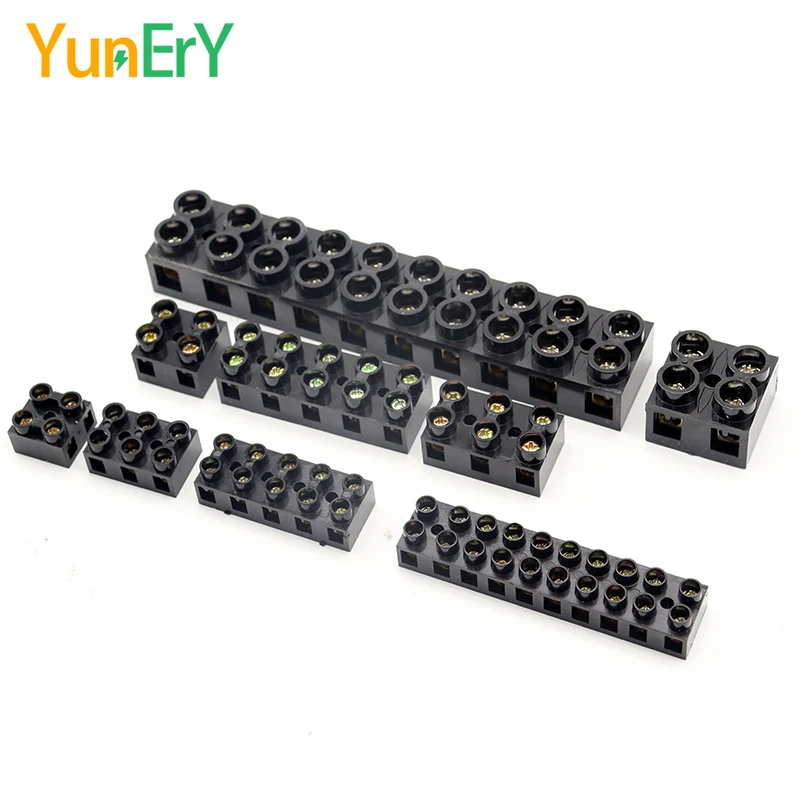 와이어링 커넥터 JX5 터미널 블록 2 3 5/10 홀, 500V 10A 20A 60A 나사 도킹 터미널, 황동 전기 커넥터 20-6 AWG