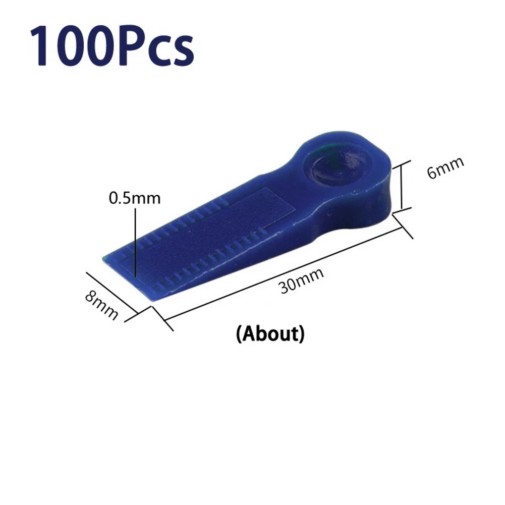 100pc Plastic Tile Wedge Spacer Reusable Leveling Positioning Clip Floor Locator Wall Ceramic Laying Nivelador Construction Tool