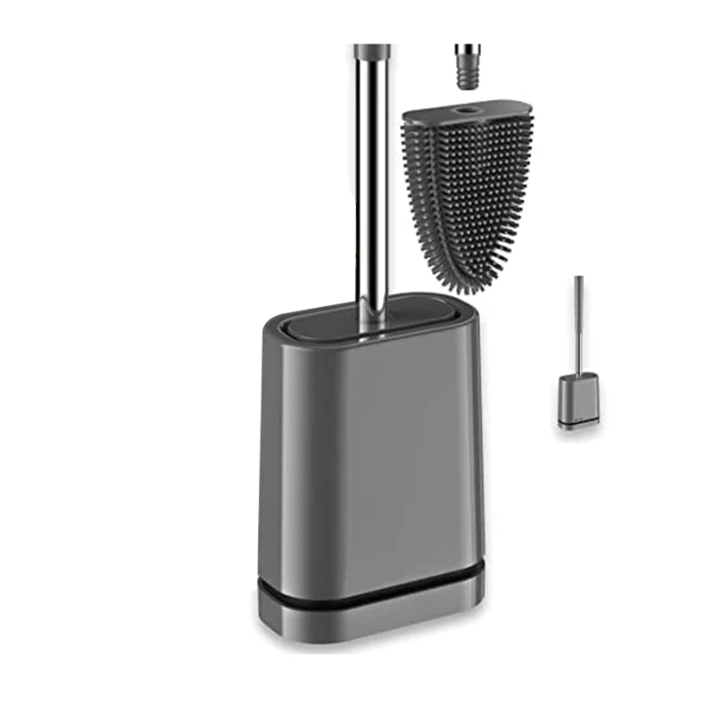 Silicone Toilet Brush Toilet Brush Holder With Wall Mounting Turbo Drying bathroom accessories toilet brush set toilet brush holder