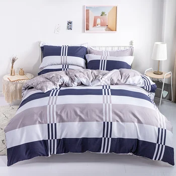 Striped Cotton Duvet Cover Set 1
