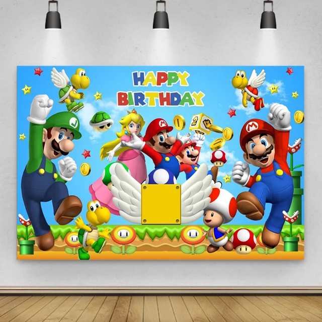 Super Mario Bannière Murale Danniversaire, Super Mario Birthday
