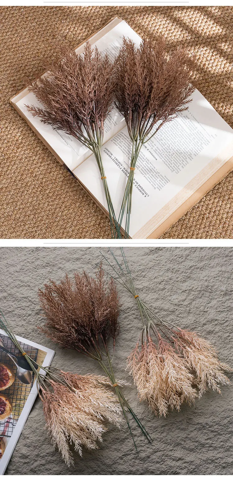 Kunststoff Weizen Gras Künstliche Pflanzen Blumenstrauß DIY Blumenarrangement Dekoration Scrapbooking Handwerk Zubehör Gefälschte Blumen – Detail 9