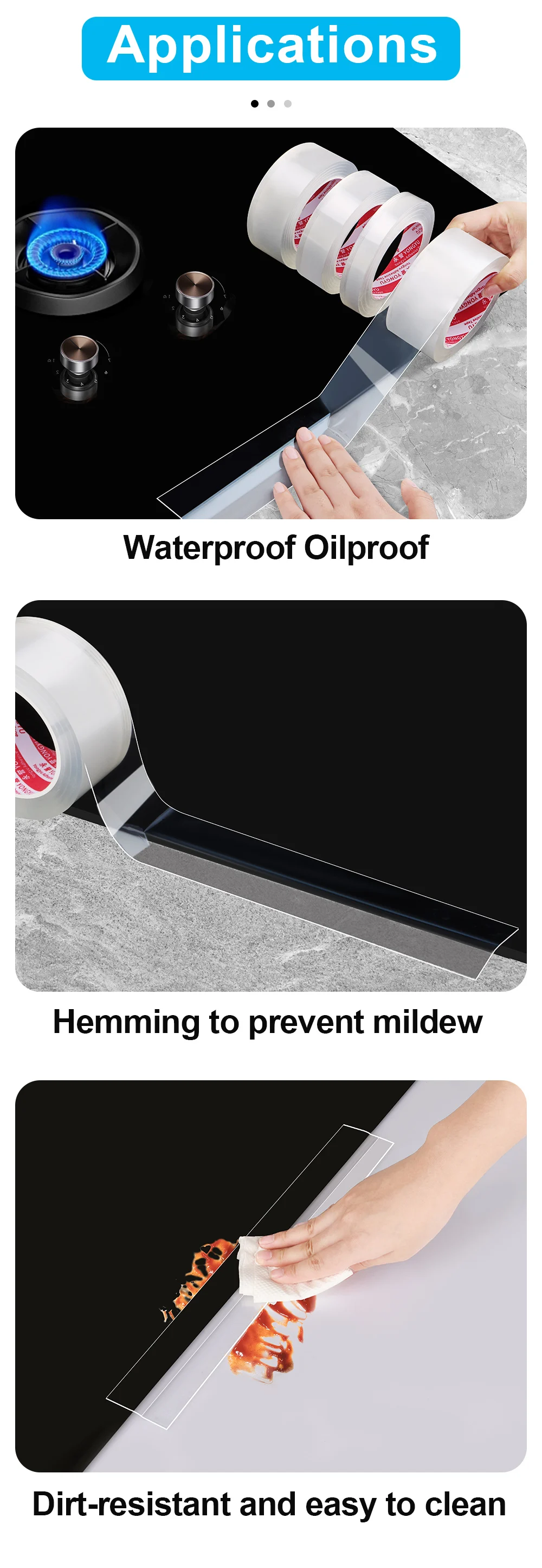 High Viscosity Single Sided Nano Tape Transparent Household Table Corner And Wall Anti-Collision Protection Door Frame Vehicle