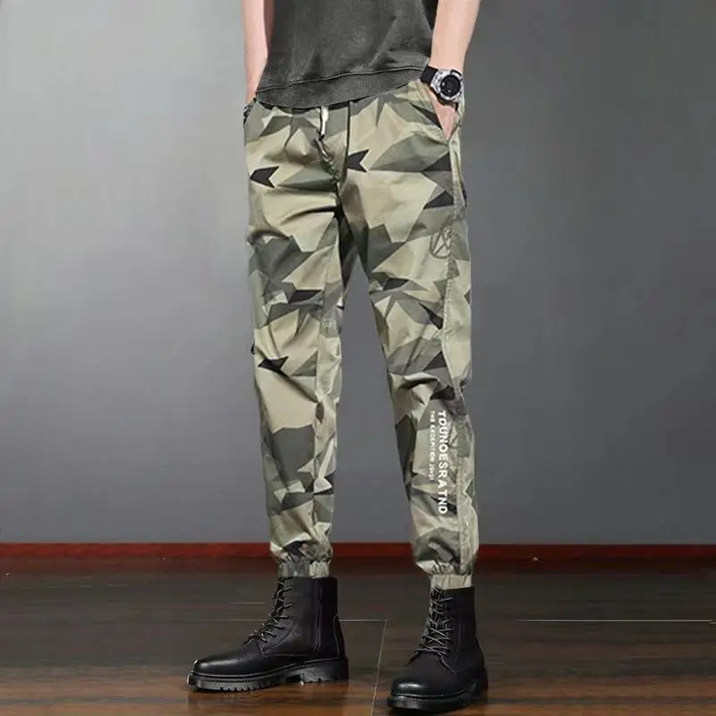 Military Tactical Camouflage Men Pants Handsome Y2K Streetwear Joggers Summer Thin Quick Dry Patalon Radish Harem Punk Hip Hop