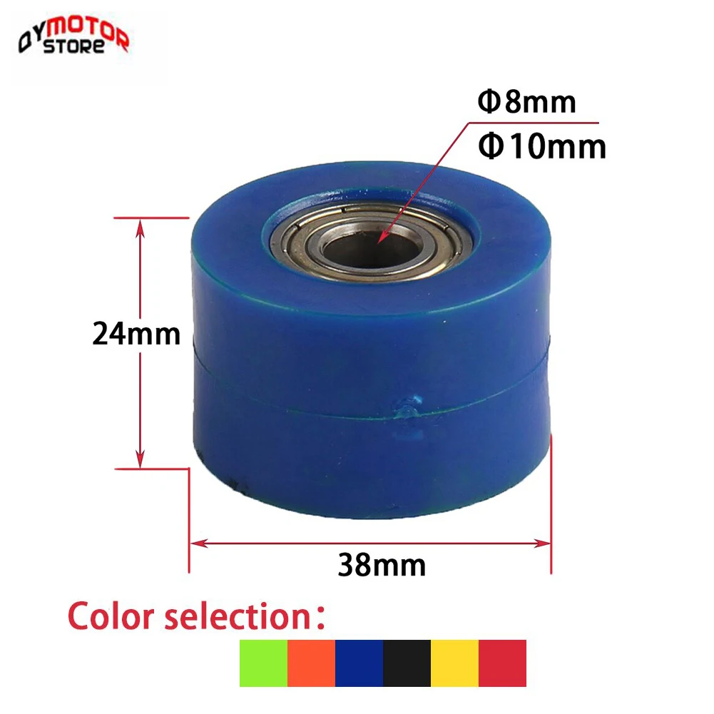 Drive Chain 8mm 10mm Pulley Roller Slider Tensioner Wheel Guide For Pit