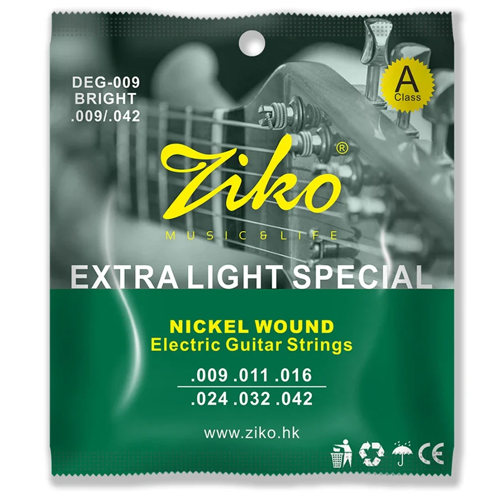 Electric Guitar Strings Steel Core Surface Coating Nickel Electric Stringed Parts Accessories ZIKO DEG-009