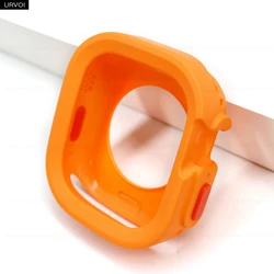 URVOI Electroplated Matte Soft TPU Apple Watch Case Cover and Bumper (42mm - 46mm) for 44mm 45mm (Orange)