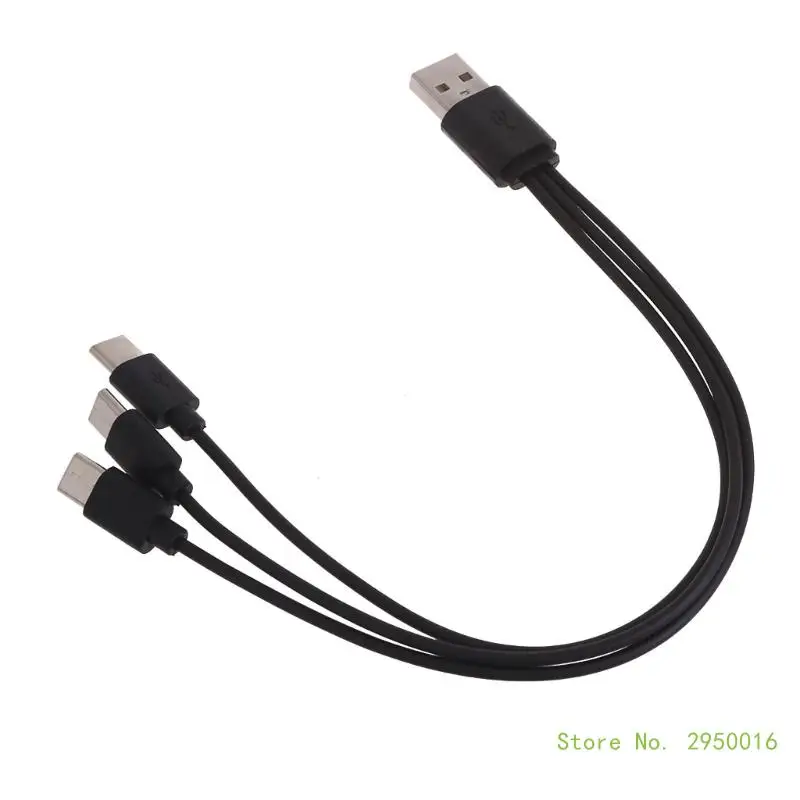 Universal Multi-Device Fast Charging Cable with Multiple USB-C Ports
