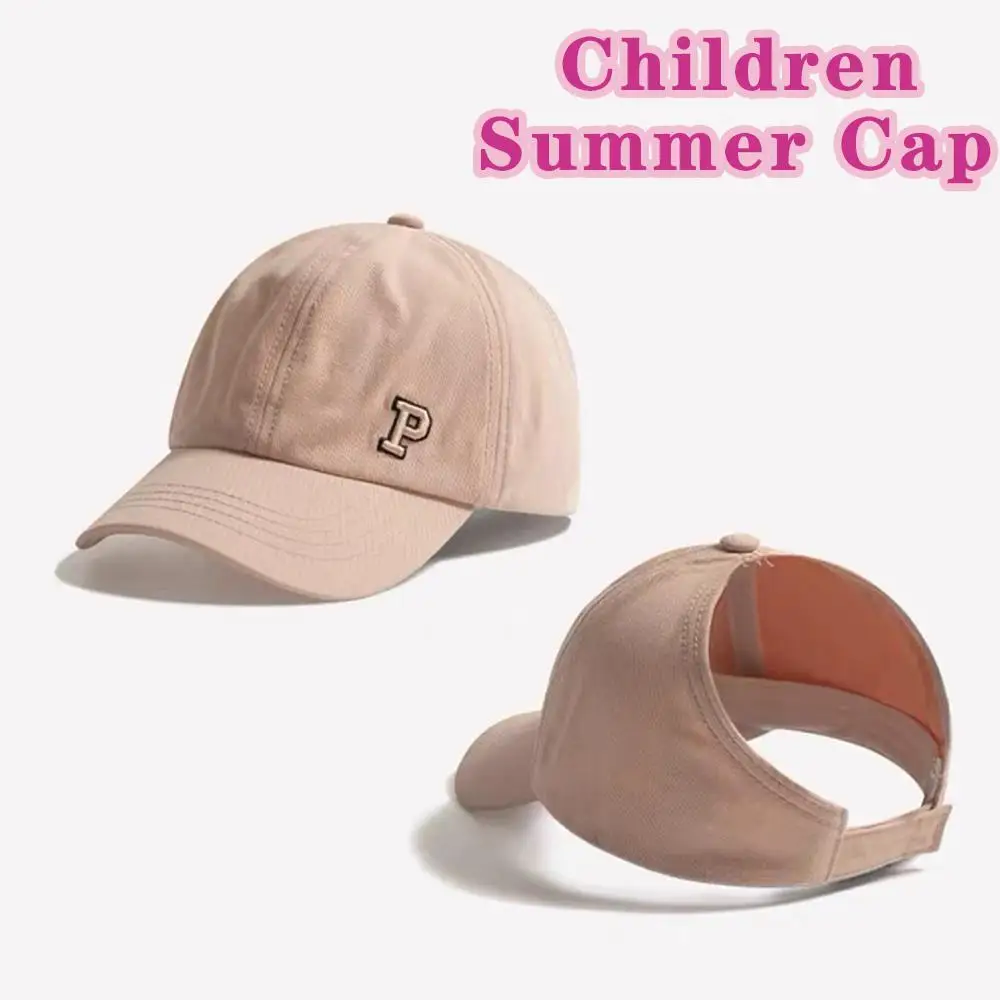 Empty Top Ponytail Baseball Cap Children's Baseball Caps Kids Ponytail Hat Outdoor Travel Sunhats Girls Hip Hop Baseball Hat