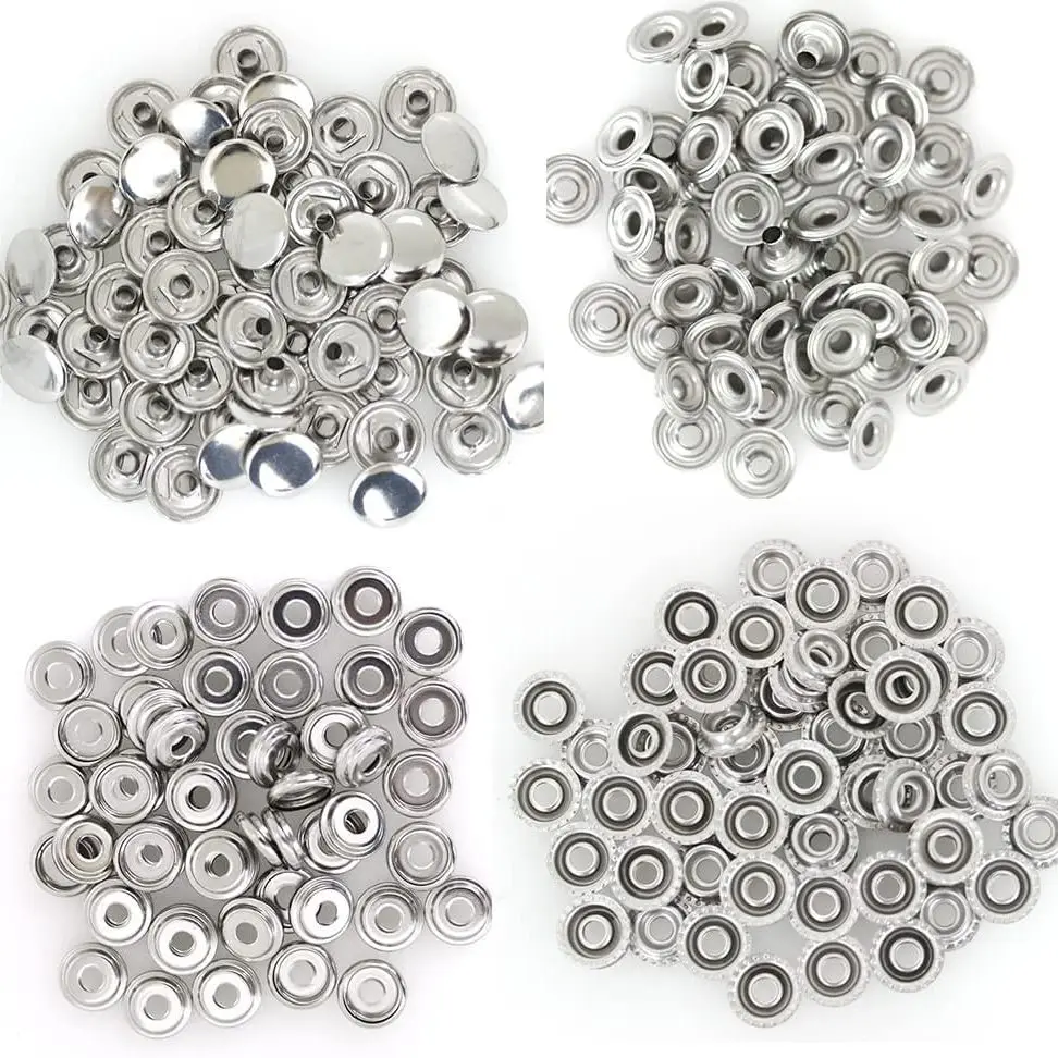 10/20/50sets 15mm Stainless Steel Press Studs Sewing Buttons Press Studs Sewing Leather Craft Clothes Bag Handmade DIY Rustproof 2
