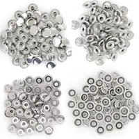 10/20/50sets 15mm Stainless Steel Press Studs Sewing Buttons Press Studs Sewing Leather Craft Clothes Bag Handmade DIY Rustproof 2