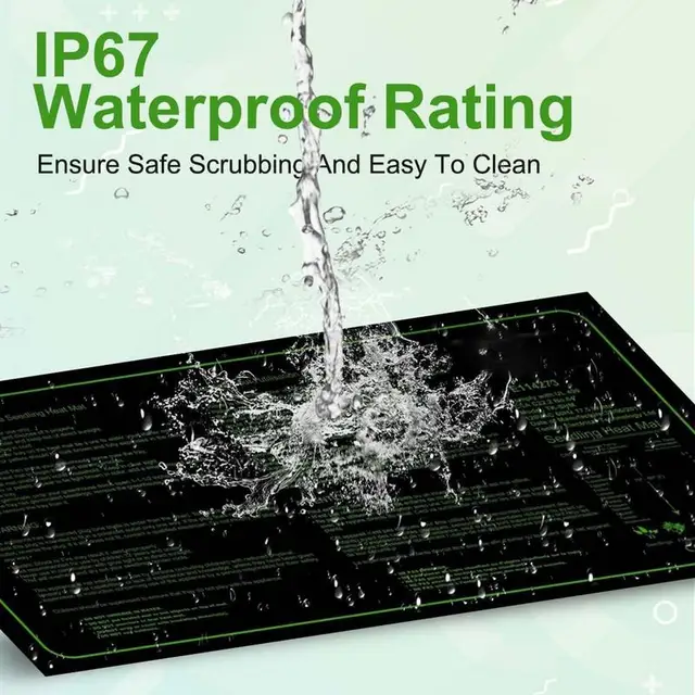 50X25Cm Eu/Egyesült Királyság Dugó Palánták Hőszőnyeg Vízálló Növényi Vetőmag Csírázás Terjedése Klón Indító Meleg Pad Szőnyeg Kerti Kellékek - Image 4