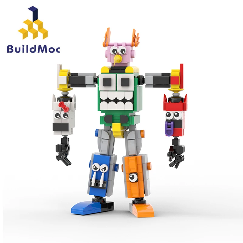 BuildMoc 트랜스포머 메카 빌딩 블록 세트, BanBan 호러 게임 조합 로봇 벽돌 장난감, 생일 선물, 신제품