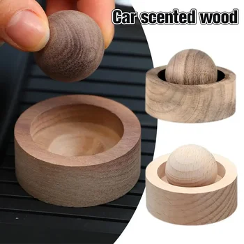 Diffusori di Oli Essenziali in Legno per Auto - Design Sferico, Dispersione Naturale della Fragranza, Decorazione per Camera da Letto, Diffusore per Auto, Casa e Stanze