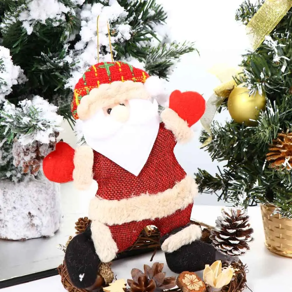 

Xmas Gift Merry Christmas Elk Snowman Bear Santa Claus Ornaments Christmas Pendant Toy Doll Christmas Tree Decoration