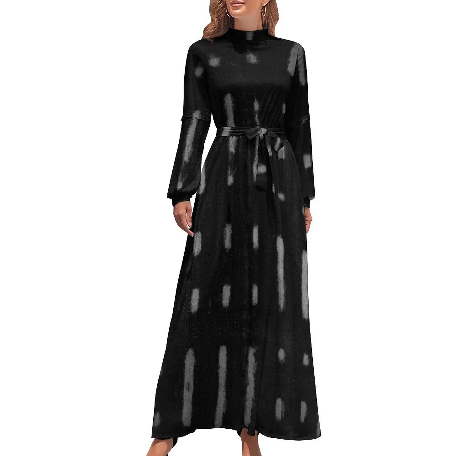 thumbnail image 1 of Vestido largo de tela africana con barro, lindo vestido tipo vendaje, 1 of 5