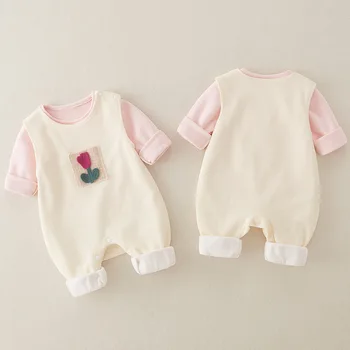 AINIGIELL 0-3Y الربيع والخريف جديد الحمالات طويلة الأكمام 2 قطعة النسخة الكورية من قميص أساسي والسراويل الطويلة مجموعة الطفل 3